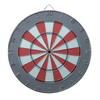Colorful Dart Board in Slate and Rust