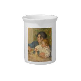 Gabrielle Renard and infant son, Jean by Renoir Pitcher