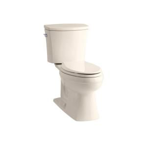 KOHLER Kelston 2 Piece 1.6 GPF Elongated Toilet with AquaPiston Flushing Technology in Innocent Blush K 3754 55