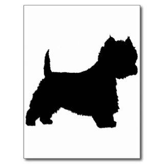 Westie Dog (black) Post Card