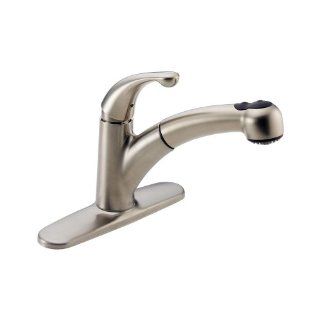 Delta 467 DST Palo, Kitchen Faucet Single Handle Pull Out Spray and   Touch On Kitchen Sink Faucets  