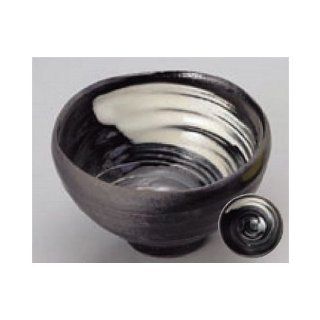 bowl kbu094 23 482 [3.75 x 2.45 inch] Japanese tabletop kitchen dish Small bowl small black pottery"'brush marks Kozuke [9.5x6.2cm] restaurant restaurant business for Japanese inn kbu094 23 482 Kitchen & Dining