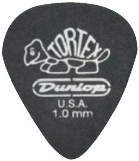 Dunlop 482P10 1.0mm Pitch Black Jazz Guitar Picks, 12 Pack Musical Instruments