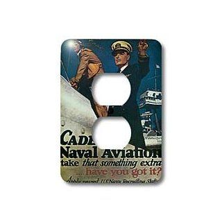 3dRose LLC 3dRose LLC lsp_149422_6 Vintage Cadets for Naval Aviation US Navy Recruiting Poster   2 Plug Outlet Cover   Electrical Outlet Covers  