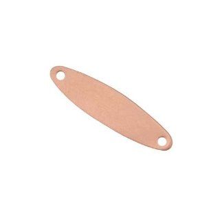 Solid Copper Blank Stamping Tapered Oval Connector Link 24x6mm (1)
