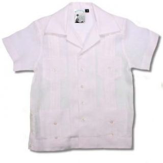 Toddlers "Esteban" Short Sleeve Linen Guayabera (4T) Button Down Shirts Clothing