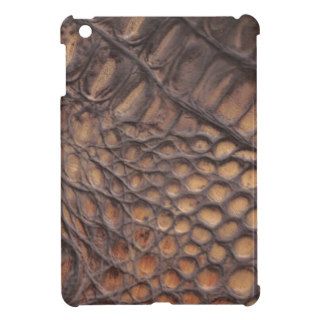 Gold Brown Alligator Leather Look Case For The iPad Mini