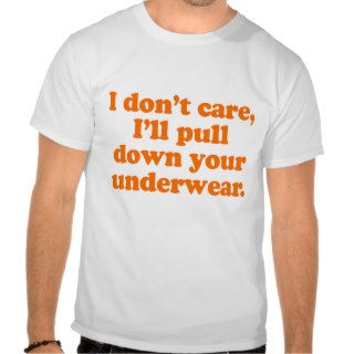 I DONT' CARE I'LL PULL DOWN YOUR UNDERWEAR T SHIRTS