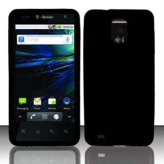 For LG Optimus G2x (T Mobile) PREMIUM Silicon Skin Case   Black SC Cell Phones & Accessories