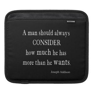 Vintage Addison Consider How Much Quote iPad Sleeve
