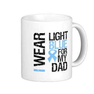 Prostate Cancer Light Blue Ribbon Dad Mugs
