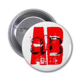 AB    blood type Pinback Buttons