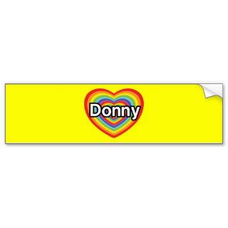 I love Donny rainbow heart Bumper Sticker