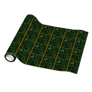 Merry Christmas Chalkboard Gift Wrap Paper