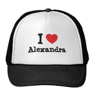 I love Alexandra heart T Shirt Trucker Hat
