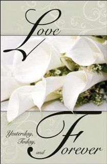 100 Wedding Programs Love Forever White Calla Lily  470  Wedding Ceremony Accessories  