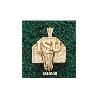 Indiana State University ISU Sycamore Backboard Pendant   Gold Plated  Sports Fan Pendants  Sports & Outdoors