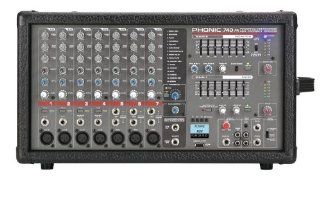 Phonic Powerpod 740 FR 7 Channel Powered Mixer with DFX and USB Recorder (Standard) Musical Instruments