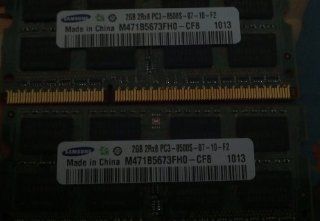 2x Samsung M471B5673FH0 CF8 2GB DDR3 1066MHZ PC3 8500 Mac Memory (4GB total RAM) 
