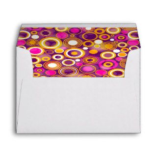 Violet Polka Dot Pattern Envelopes