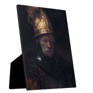 Rembrandt's Man in a Golden helmet Photo Plaque