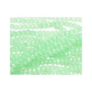 Green Opal Crystal Faceted Rondelle 3mm Beads