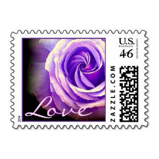 PASTEL PURPLE Love Spiral Rose   SMALL Stamp