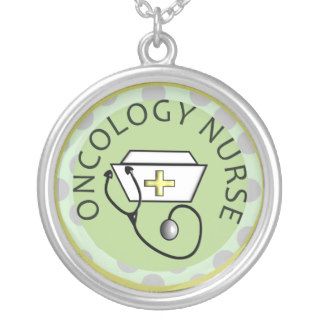 Oncology Nurse Sterling Silver Plated Necklace