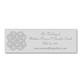 Light Gray Wedding Website Information Cards Business Card Templates