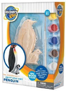 Discovery Kids Wood Painting Kit   Paint Your Own Penguin Toys & Games