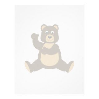 Waving Bear Customized Letterhead