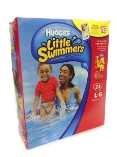 Huggies Little Swimmers Disposable Swimpants 23  LG   32 plus lbs. Bonus 16 Wipes Included Health & Personal Care