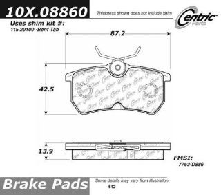 Centric Parts 100.08860 100 Series Brake Pad Automotive