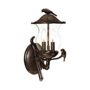 Acclaim Lighting Avian Collection Wall Mount 2 Light Outdoor Black Coral Light Fixture 7551BC/SD