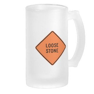 Loose Stone Highway Construction Sign Coffee Mug