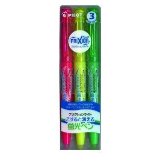 Pilot FriXion Light Fluorescent Ink Erasable Highlighter Pen   3 Color Set 