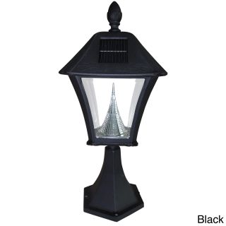 Gama Sonic Gs 106p Baytown Solar Light With 6 Bright white Leds And Pier Base For Flat Mount
