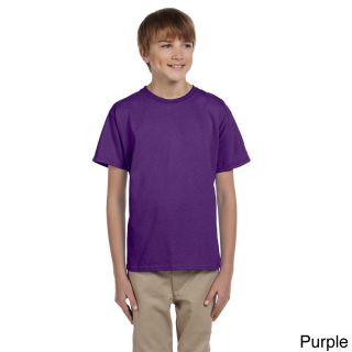 Gildan Gildan Youth Ultra Cotton 6 ounce T shirt Purple Size XS (4 6)