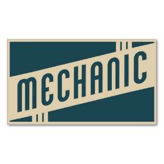 retro mechanic business cards