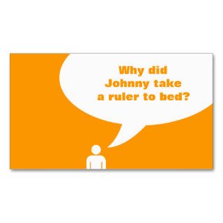 teacher / johnny joke (color customizable) business card templates