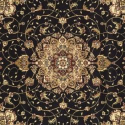 Lyndhurst Collection Traditional Black/ Ivory Rug (7' Square) Safavieh Round/Oval/Square