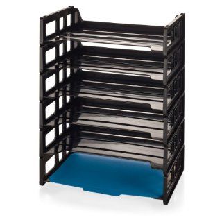 Officemate Side Load Letter Tray, Black, 6 Pack (21062)  Office Desk Trays 