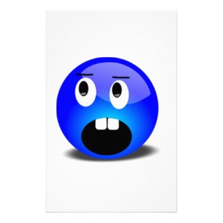 Shocked Smiley Face Stationery Paper