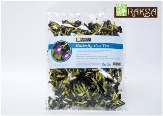 Butterfly Pea Tea   Flowering Form   100% Natural Hand Picked From Thailand   By Raksa Thai Herbs  Herbal Teas  Grocery & Gourmet Food