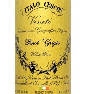 2012 Italo Cescon Pinot Grigio Veneto 750ml Wine