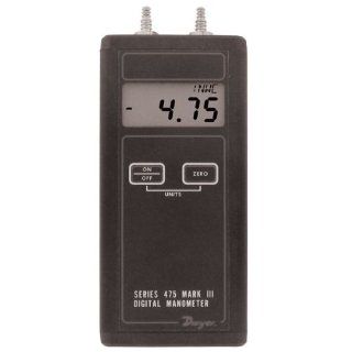 Dwyer Diff Pr Digital Manometer Handheld, 475 1 FM, FM Approved, 0 20" w.c. Science Lab Anemometers