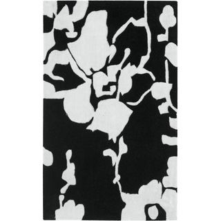 Handmade Avant garde Summer Night Black Rug (2'6 x 4') Safavieh Accent Rugs