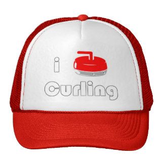 [ I LOVE CURLING ] Retro Trucker Hat / Cap by SKO