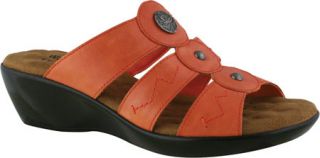 Womens Walking Cradles Call   Coral Waxy Washed Leather Sandals