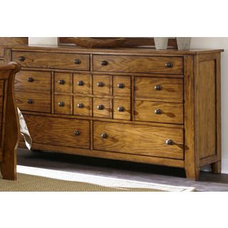 Liberty Furniture Industries Liberty Aged Oak 7 drawer Dresser Brown Size 7 drawer